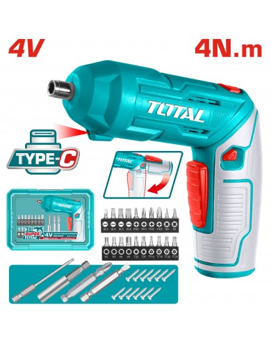 Akumulatorski izvijač 4V/1,5Ah/4Nm/Type-C/2pos (TSDLI04425) Total Tools